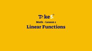 [Take5SAT] Math - Lesson 1: Linear Functions