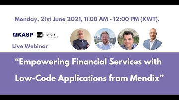 Empowering Financial Services with Low-Code Applications from Mendix, organised by KASP & Mendix
