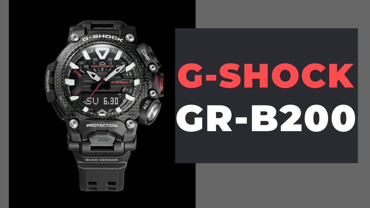 CASIO G-SHOCK Gravitymaster GR-B200-1A - брутальная новинка для пилотов вертолета!