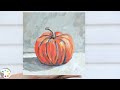 Acrylic Painting Tutorial | How to Paint a Pumpkin on Canvas