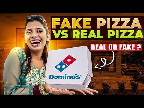 Real Vs Fake DOMINOS pizza FOOD challenge !! *SHOCKED* 😱