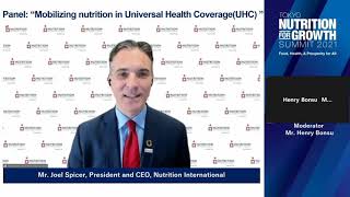 Nutrition International President Ceo Joel Spicer At Nutrition For Growth