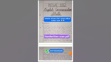 IGNOU SCAN PDF AVAILABLE 2025-26// HANDWRITTEN SCAN PDF ENGLISH MEDIUM// #ignouscanpdf