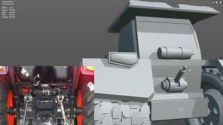 Hard Surface modeling tractor detailing 2