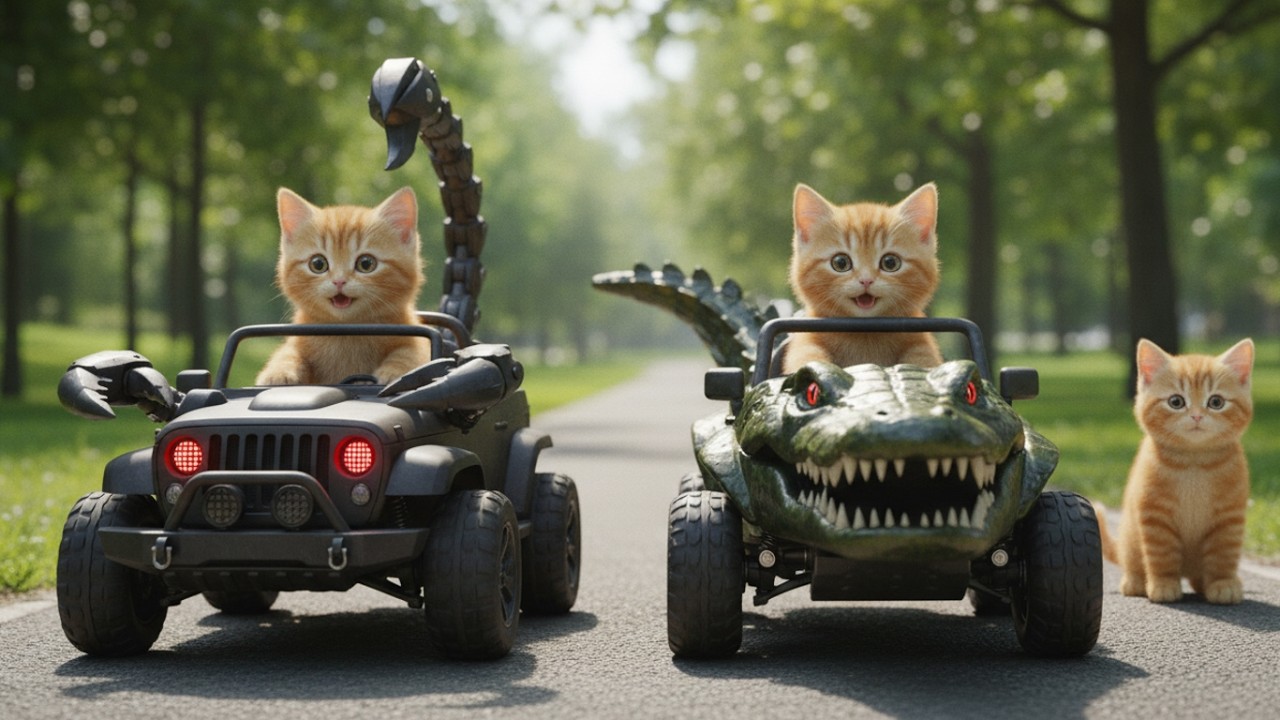 Mama Cat Trims Fur on the Farm and Makes Tiger Hat For Kittens At Home🐾🎩🐯