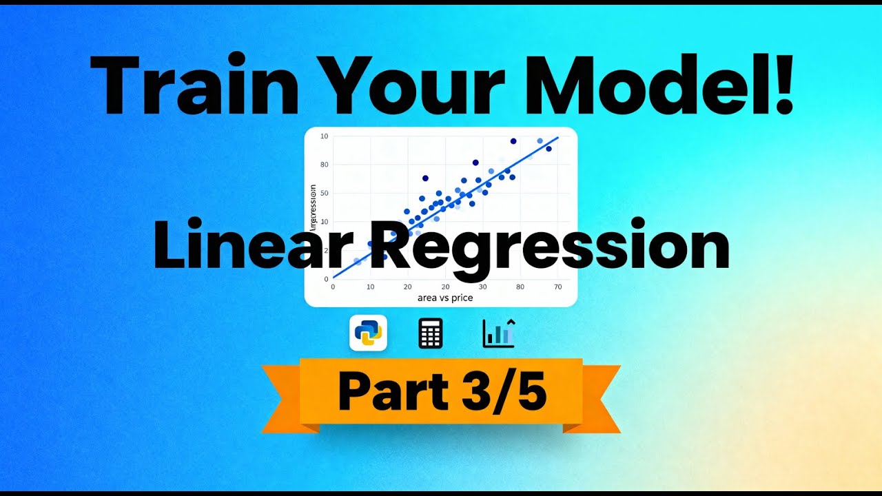 تدريب موديل الانحدار Linear Regression | الجزء 3 (Training a Linear ...