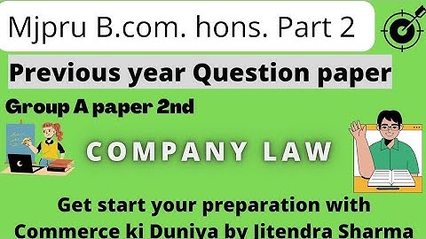Company Law Exam paper Bcom hons.part 2 #mjpruexam #examtips