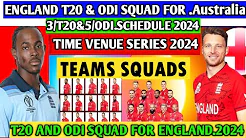 England T20 and odi squad announce against Australia 2024 ||Eng vs Aus 3.T20&5.odi match series 2024 thumbnail