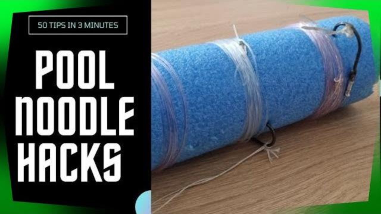 Pool Noodle Fishing Hacks! 50 Fishing Hacks in 3 Minutes 