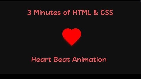 CSS Heartbeat Loader Animation In Just 3 Minutes ❤️ | Beautiful Pure HTML & CSS UI Effect
