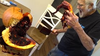 THE FAKE BLOOD FILLED PUMPKIN!! (PRANK)