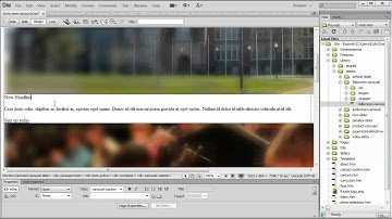 Change the Fullscreen carousel heading paragraph and button Dreamweaver