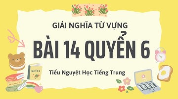 Giải Nghĩa Từ Vựng BÀI 14 QUYỂN 6 Giáo trình Hán Ngữ Tổng Hợp | Tiểu Nguyệt Học Tiếng Trung