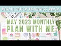 May 2023 Monthly Plan With Me -Mental Health Awareness Month - Happy Planner Mood Tracker, Self Care