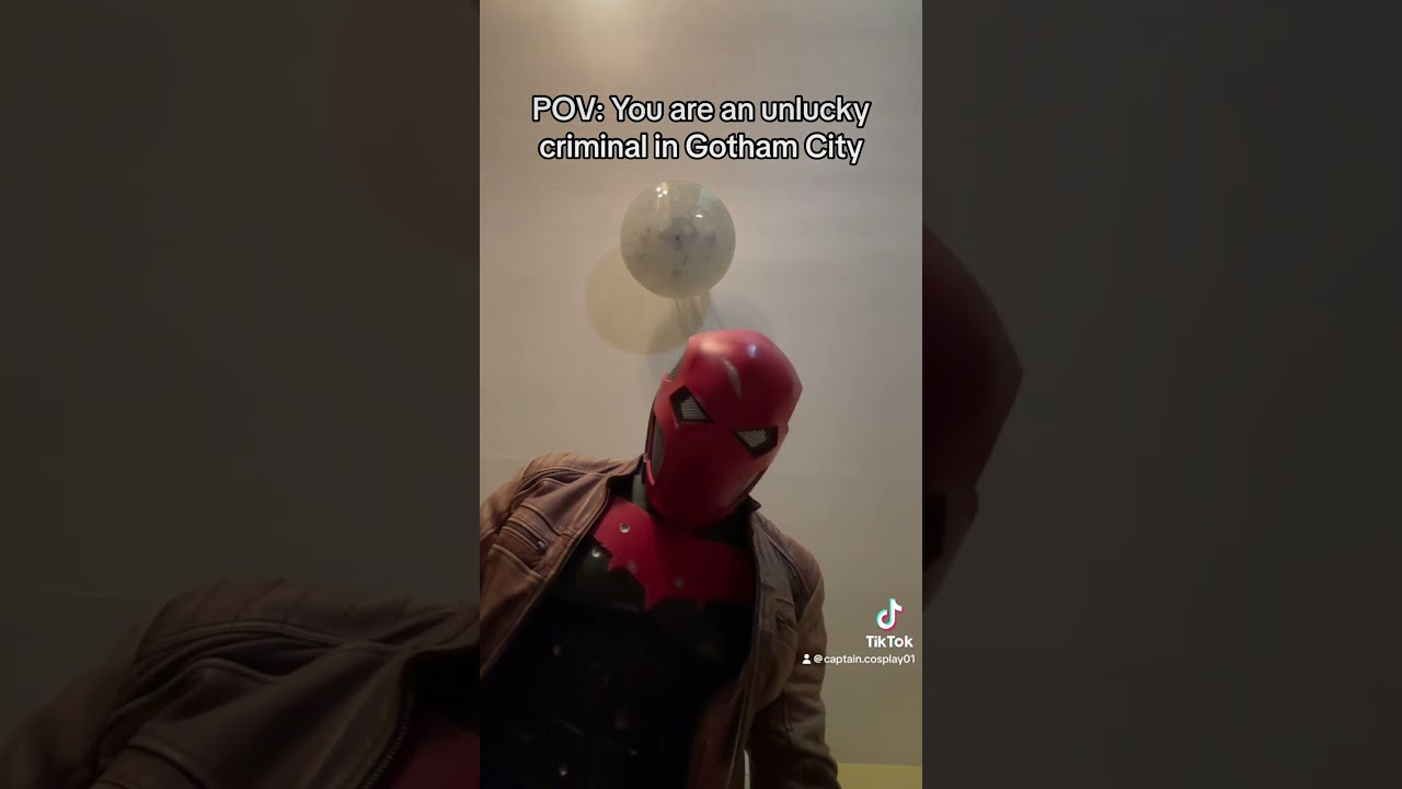 POV: You Are an Unlucky Criminal in Gotham City     #redhoodcosplay #dccosplay #redhood #jasontodd