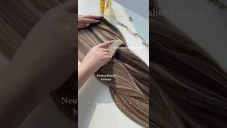 Brunette balayage shades comparison✨Tortoiseshell balayage&Neutral blonde balayage #brunettehair