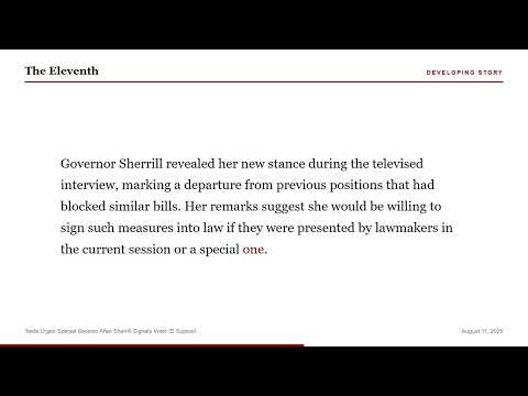 Testa Urges Special Session After Sherrill Signals Voter ID Support