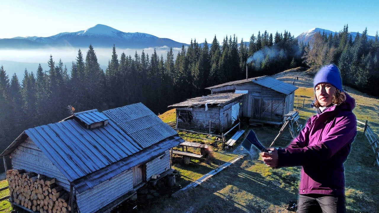 Зимую в горах в хатинці з найкращими краєвидами. Грудень без снігу, але з морозом