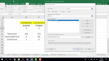 Excel Solver (Çözücü) ile Doğrusal Programlama Problemlerinin Çözülmesi-2