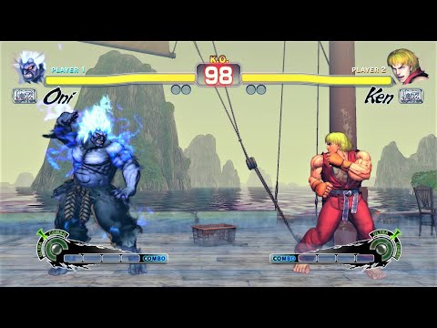 Oni vs Ken (Hardest AI) - Ultra Street Fighter IV