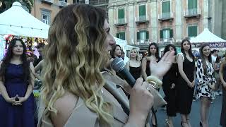 I saluti dell'organizzazione delle selezioni MIss Italia Piazza Dante Napoli 28 Aprile 2026