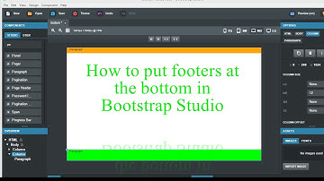 Footers at the bottom in Bootstrap Studio