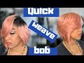 Rose Gold Bob using Sensationnel Empire hair from DivaTress | Review | How to do a quick weave bob