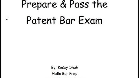 Prepare and Pass Patent Bar Exam