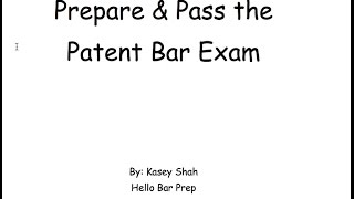 Prepare and Pass Patent Bar Exam