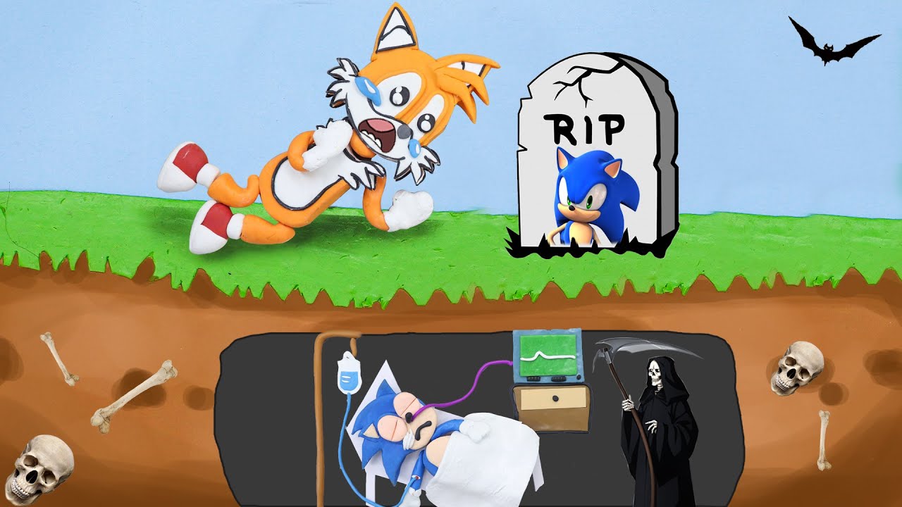 Sonic Come Back Home (Tails Rip Sad Story)| Pacman Stop Motion Game