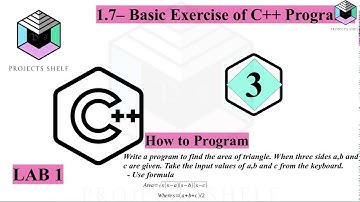 1.7 -- Write a c++ program to calculate the area of triangle using heron formula.