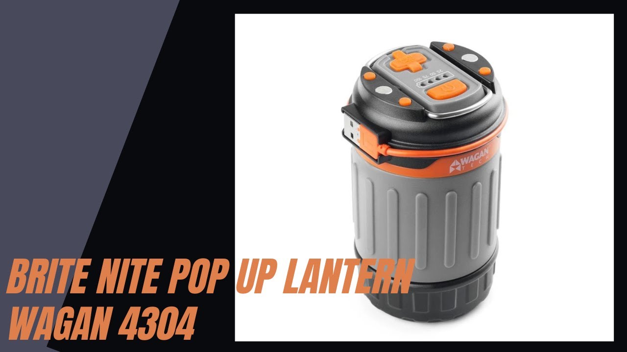 Wagan Brite Nite Flashlight Lantern 4304 Compact Pop Up USB Travel