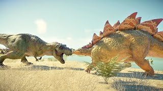 Best Battle Dinosaurs - 100 T-Rex Vs 100 Brachiosaurus - Jurassic World Evolution 2