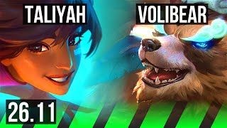 Taliyah Vs Volibear jgl  Euw Master  2611
