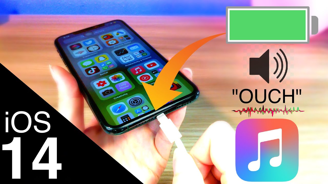 How To Change Charging Sound iOS 14   Siri Speak When iPhone Connected   Custom iPhone Charger Sound