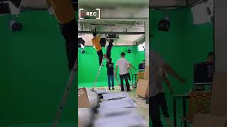 Set up studio phim trường phông xanh cho khách hàng tại Hà Nội