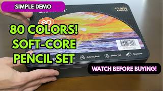 See What’s Inside! Shuttle Art 80 Colored Pencils – Soft Core Artist Set Demo screenshot 1