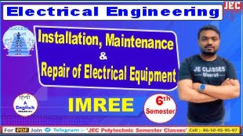 #03 UPBTE Polytechnic 6th Semester Electrical Engineering ( IMREE ) Class JE CLASSES Meerut | Deepak