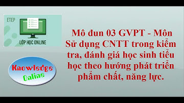 GIẢI BÀI TẬP CUỐI KHÓA MODULE 3 ỨNG DỤNG CNTT TRONG KIỂM TRA ĐÁNH GIÁ HỌC SINH TIỂU HỌC.