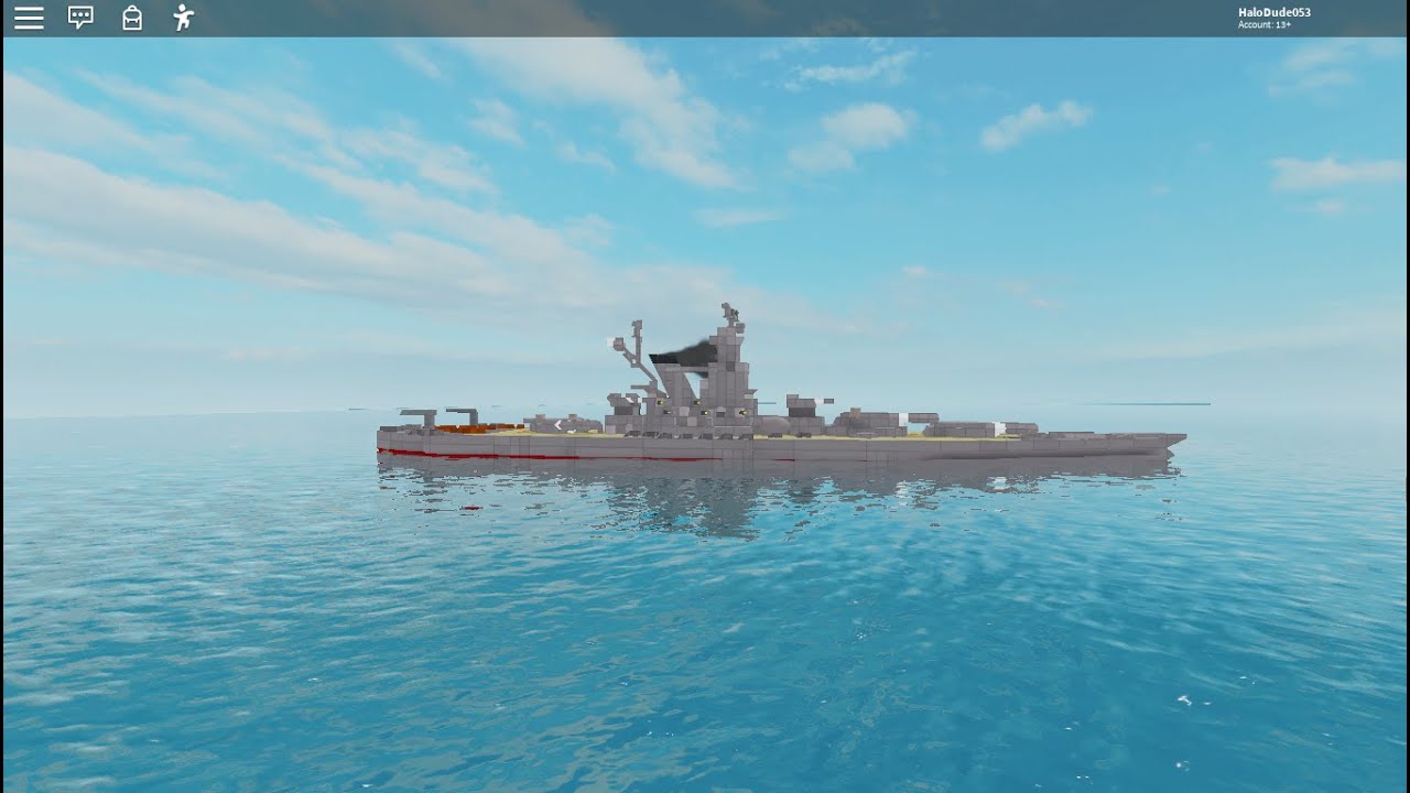 i made the kms bismarck in plane crazy roblox