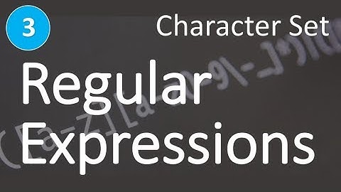 Regular Expressions (RegEx) Learn and Master | Character Set #3