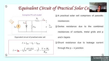 3.3. Solar cell - Equivalent circuit & characteristics