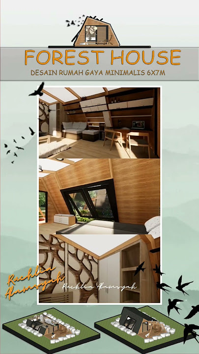 GLAMPING HOUSE DESIGN 5X9 M IN THE FOREST  VILLA HOUSE | animasi enscape #forest #shortvideo