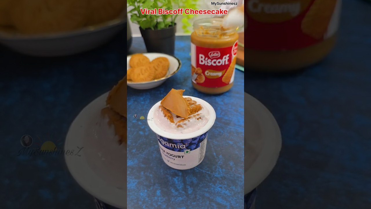 Вирусный чизкейк с двумя ингредиентами и печеньем Бискофф | Японский йогуртовый чизкейк 