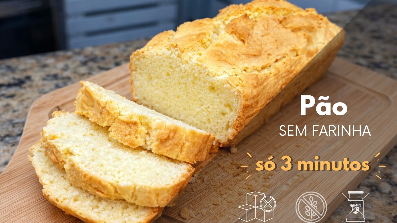 ESSE É O PÃO SEM FARINHA DE TRIGO MAIS FÁCIL E RÁPIDO DE FAZER! CROCANTE E MACIO