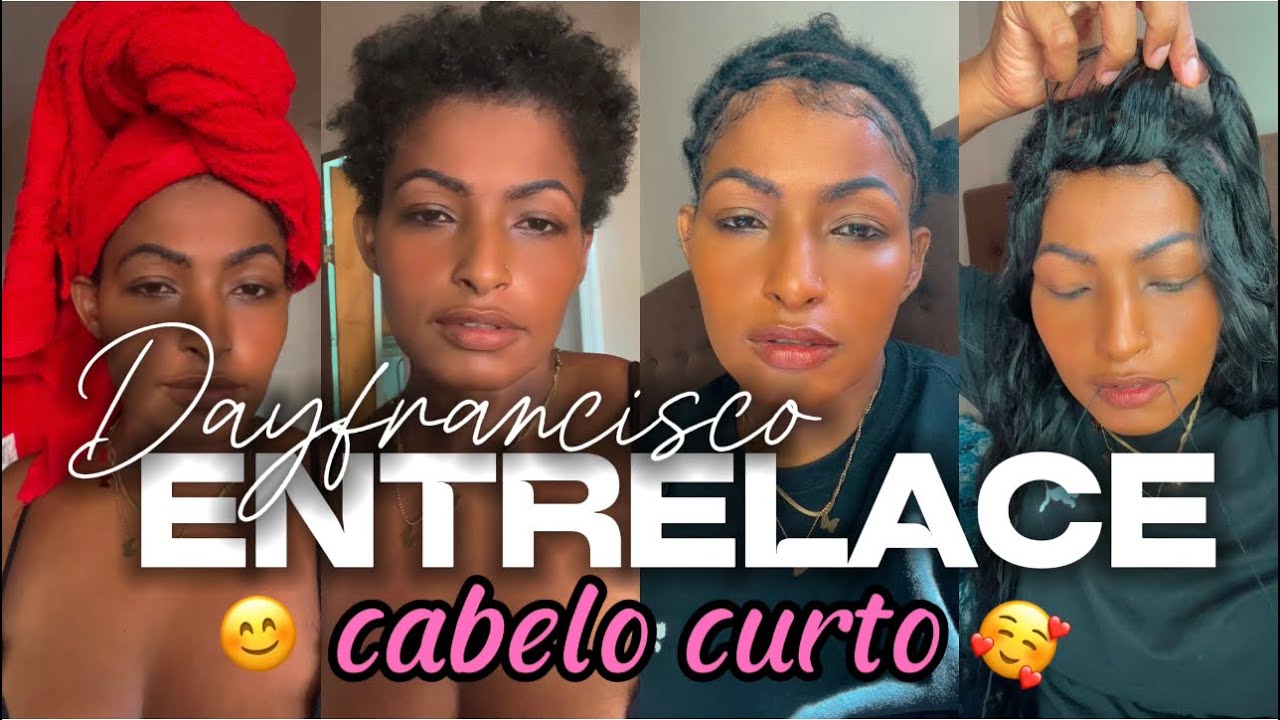 Entrelace liso em cabelo curto e um segredo frontal cabelo ayana max