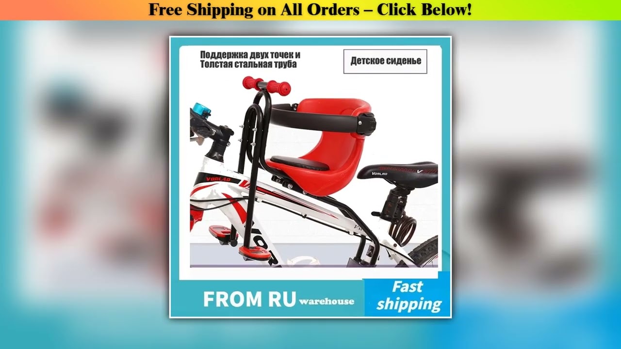 Universal Bicycle Child Seat Bike Front Baby Seat Bicycle Front Toddler Folding Bike Children