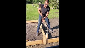How to hit a wooden stake for concrete forms