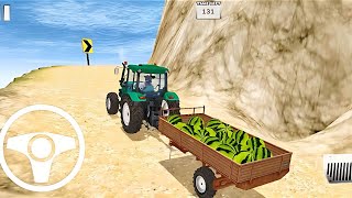 Tractor Trolley Watermelon Cargo Transport | Offroad Farming Simulator Gameplay screenshot 4
