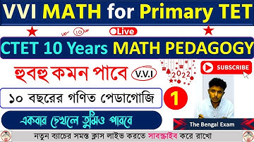 Mathematics Pedagogy-1 || 10 Years CTET PYQ